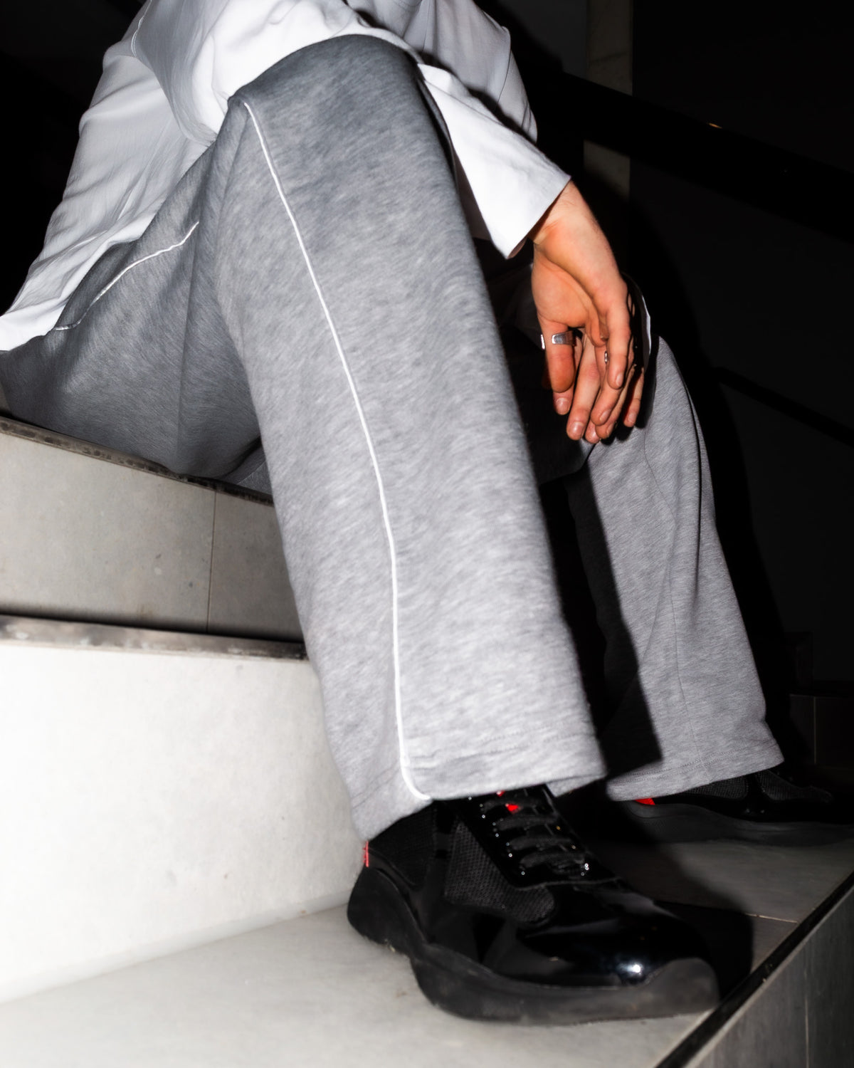 RAW GREY MELANGE JOGGER